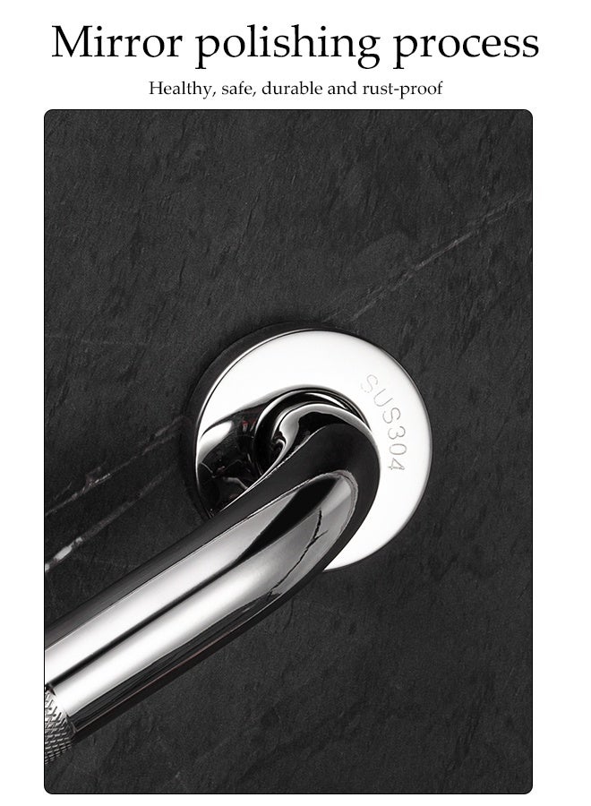 DUNISO Stainless Steel Bathroom Grab Bar，Anti Slip Thicken Bathroom Grab Bars for Seniors，Toilet Handicap Elderly Assist Bathroom Wall Handle，Suitable for Bathroom Elderly Handicap Senior Pregnant,40cm - Image 4