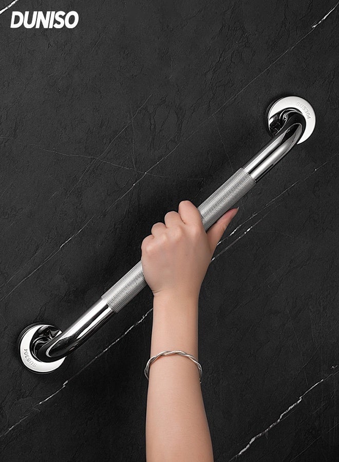 DUNISO Stainless Steel Bathroom Grab Bar，Anti Slip Thicken Bathroom Grab Bars for Seniors，Toilet Handicap Elderly Assist Bathroom Wall Handle，Suitable for Bathroom Elderly Handicap Senior Pregnant,40cm - Image 1