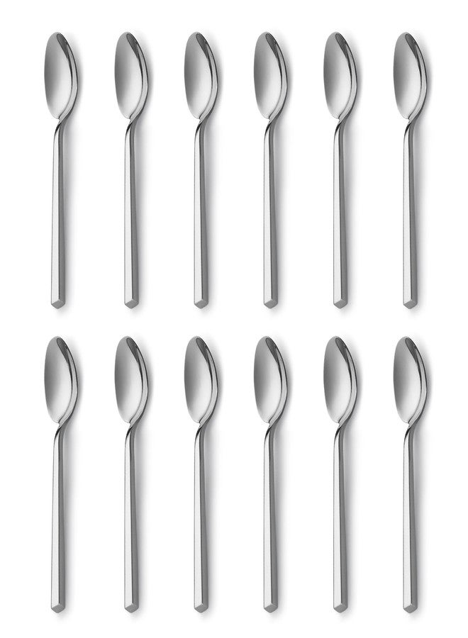Alata Cube 12-Piece Forged Dinner Spoons Stainless Steel, Mirror Finish, Dishwasher Safe - Image 1