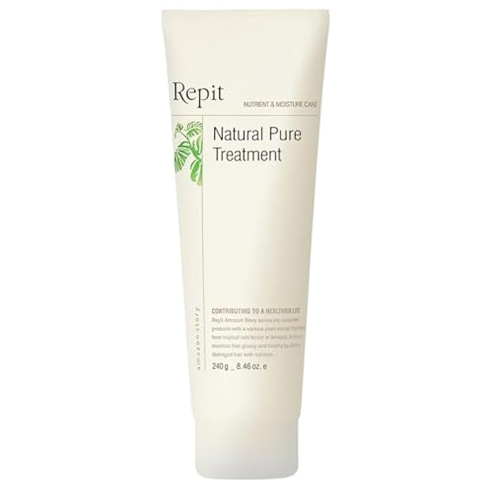 Repit Natural Pure Treatment, Hair Conditioner 8.46oz | Contains Sacha Inchi, Omega 3.6.9 for Restore Dry and Damaged Hair, Frizz Control, Smooth & Sleek – Sulfate Free | RepitUSA - Image 1