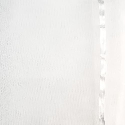1iAM 2pcs White Decoration Net - Large Size, Stitched with Ribbon, Nylon Made, Reusable, Soft, Wrinkled Free, 8.5x5ft Each, Backdrop Net for Birthday, Anniversary, Wedding, Haldi Party Decoration - Image 5