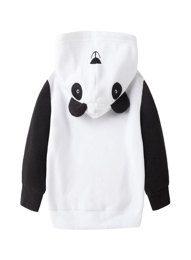 Mud Kingdom Cute Toddler Boy Fleece Jacket with Hood 24 Months Panda - Image 5