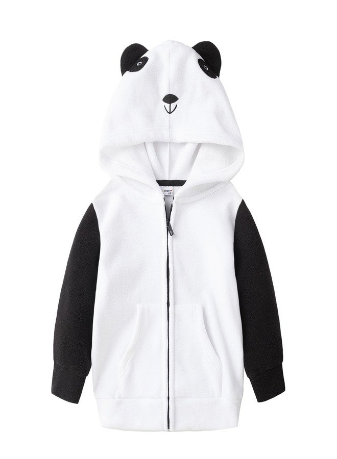 Mud Kingdom Cute Toddler Boy Fleece Jacket with Hood 24 Months Panda - Image 1