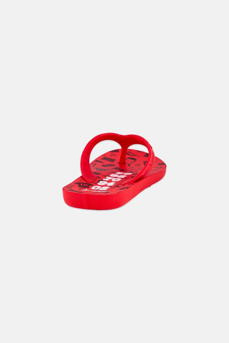 RIDER Kids Boy Street Ole Slip On Slippers, Red - Image 3