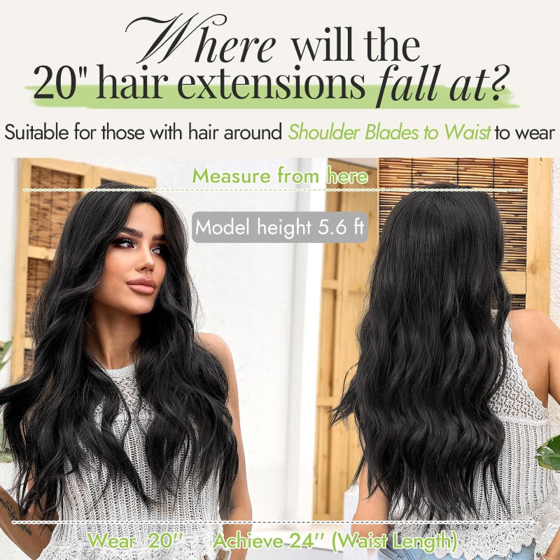 KooKaStyle Invisible Wire Hair Extensions with Transparent Wire Adjustable Size 4 Secure Clips Long Wavy Curly Secret Synthetic Hairpieces(20 Inch,Dark Ash Blonde mix Light Blonde Highlights) - Image 4