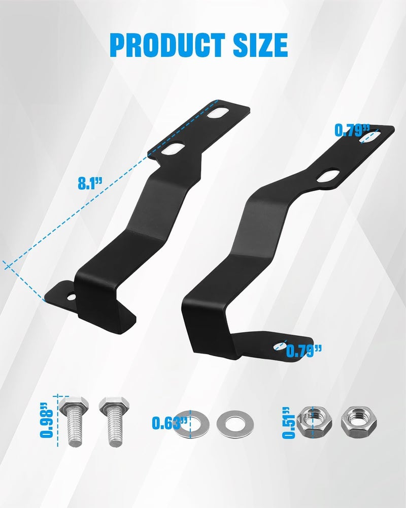NORTHYUN LED Ditch Light Mount Hood Hinge Mounting Bracket Compatible with Toyota Tacoma 2005-2015 - Image 2