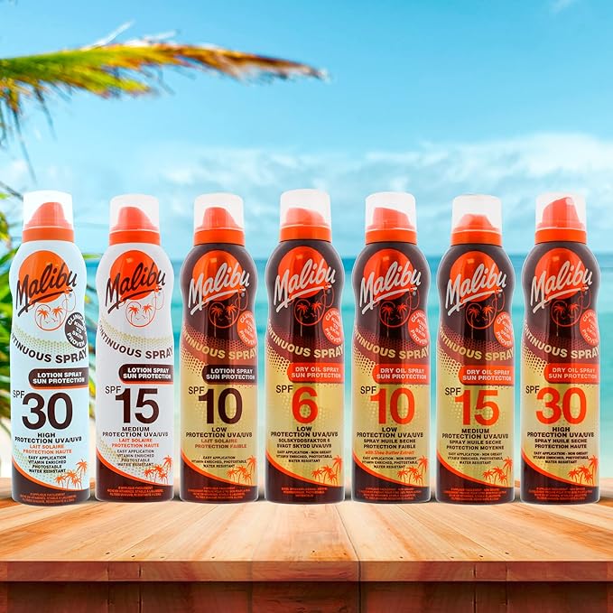 Malibu Sun SPF 30 Continuous Lotion Spray Sunscreen Vitamin Enriched Water Resistant 175ml - Image 4