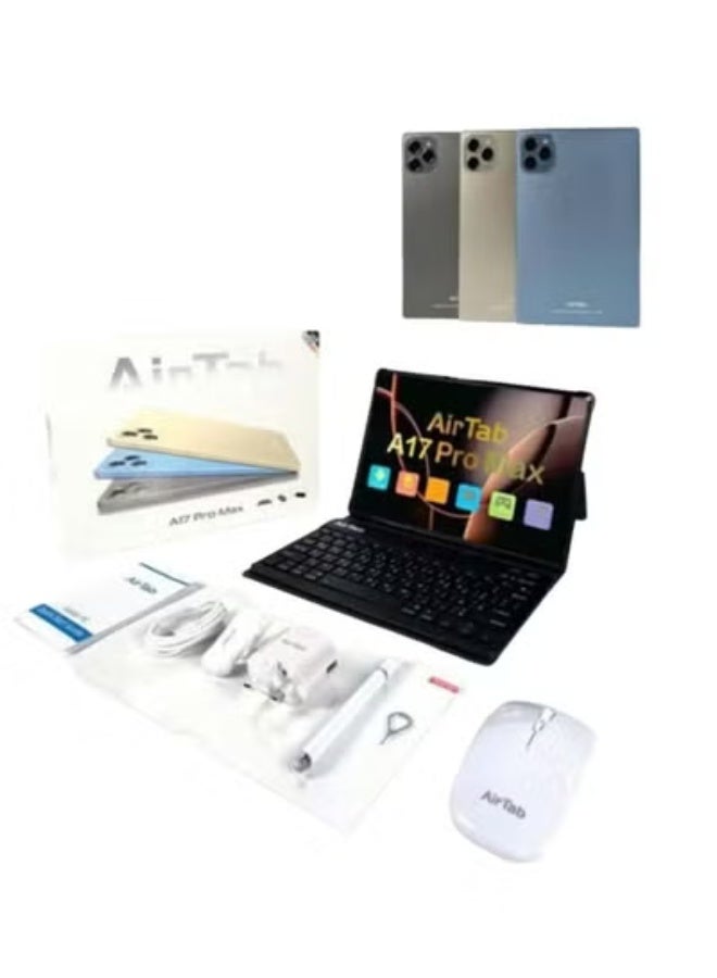 AirTab A17 Pro Max Android Tablet with 10.1-Inch HD Display – High-Speed Octa-Core Processor, 4G LTE & Wi-Fi Connectivity, Dual Cameras, Expandable Storage, Long Battery Life – Sleek, Lightweight Design – Ideal for Office, Study, and Entertainment – Black - Image 3