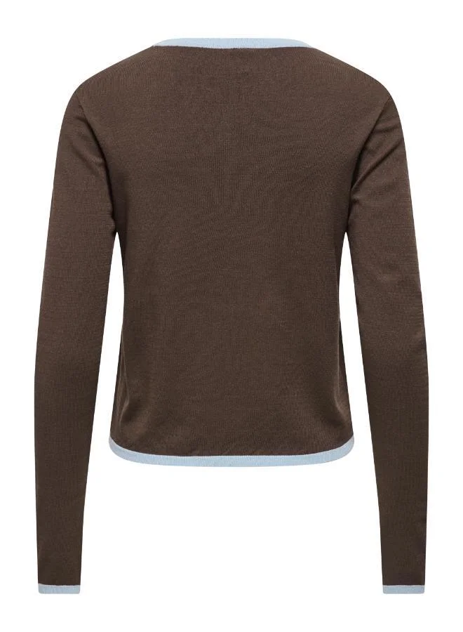 اونلي Casual Long Sleeve O-Neck Top