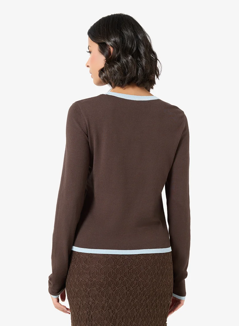 Only Casual Long Sleeve O-Neck Top