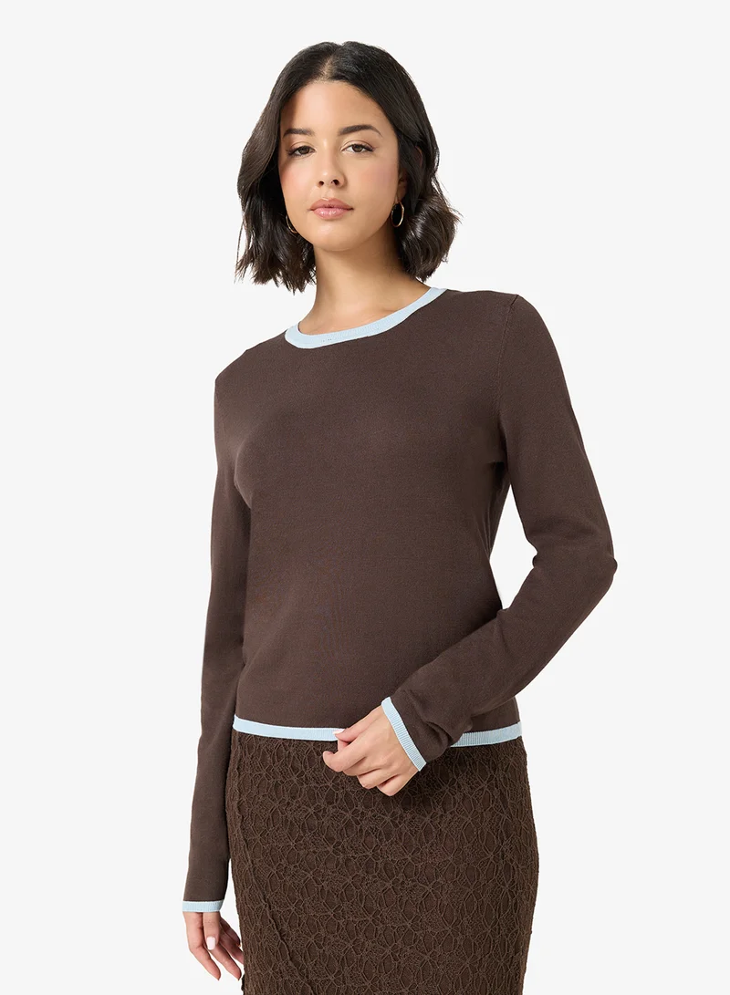 Only Casual Long Sleeve O-Neck Top