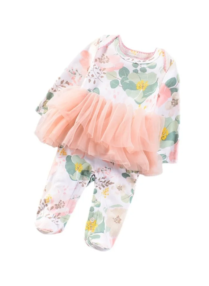 بمبىمىشى Bambimici Rana Floral Tutu Long Sleeve Body Suit