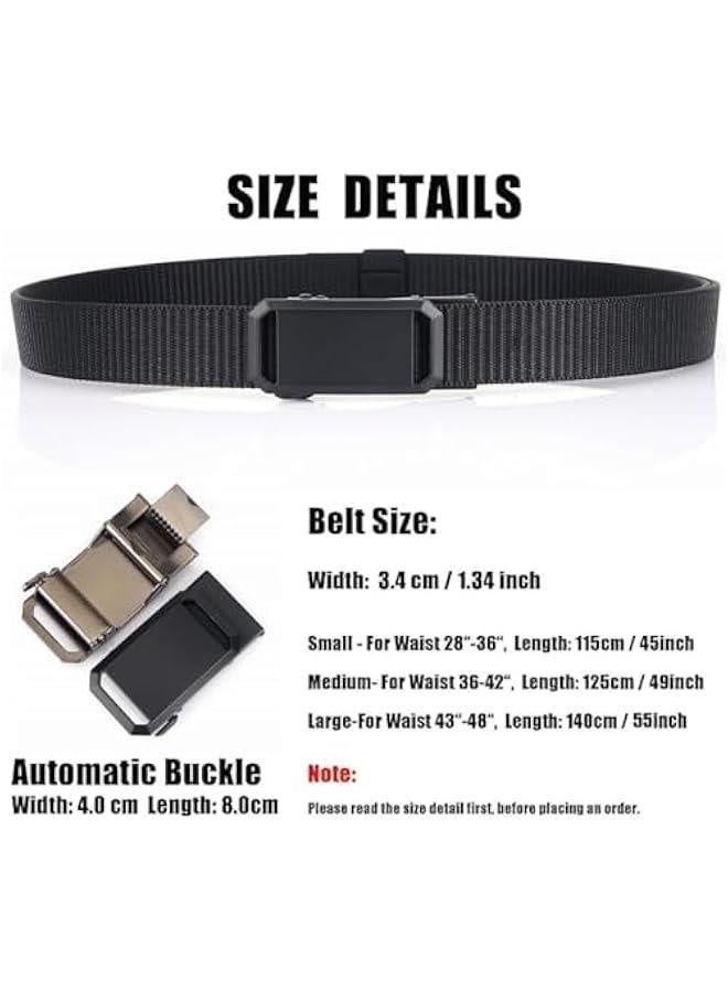 xozgdovg Nylon Belt for Men  Belt Men Tical Belt with Quick Release Metal Buckle Ideal for  Training Adjustable Trim to Fit 36-42" Waist  - Image 5