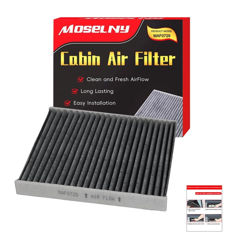 MOSELNY CF10729 Cabin Air Filter with Activate CarbonFits for Dodge Caliber 0712Avenger 0814Journey 0919 Ram 20112015 Chrysler Cirrus 0710Sebring 0710 Jeep CompassPatriot Replace 5058693AA - Image 2
