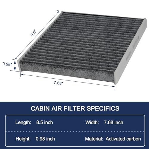 MOSELNY CF10729 Cabin Air Filter with Activate CarbonFits for Dodge Caliber 0712Avenger 0814Journey 0919 Ram 20112015 Chrysler Cirrus 0710Sebring 0710 Jeep CompassPatriot Replace 5058693AA - Image 3