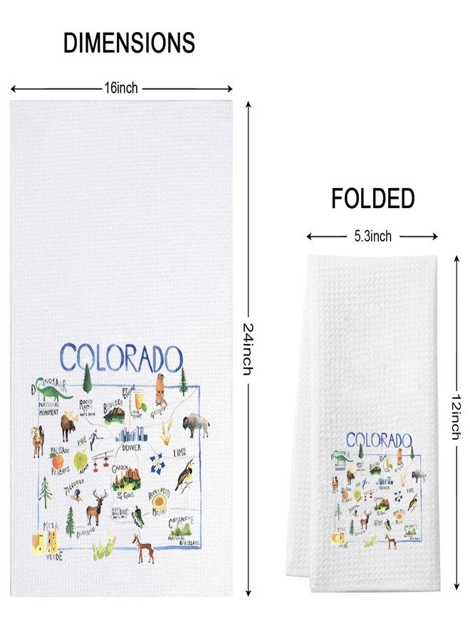 WCGXKO Colorado Souvenirs Colorado Tourism Gift Colorado Home Gift Colorado Vacation Gift Colorado Kitchen Decor (Colorado Towel) - Image 2
