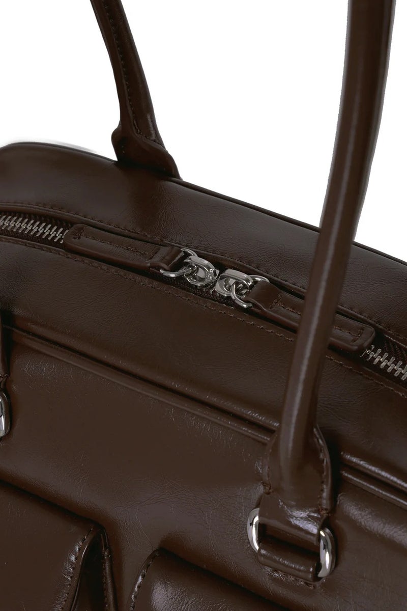 حقيبة كتف جلدية Stand Oil Chubby Bag