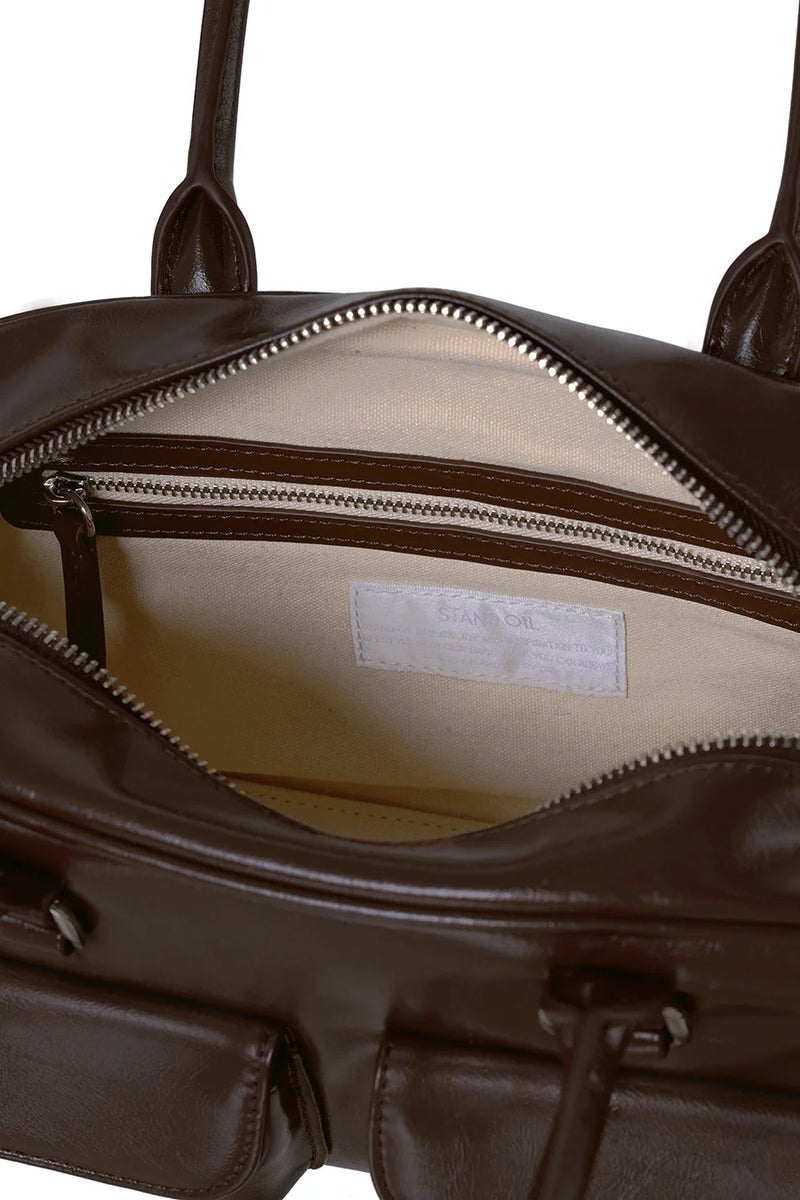 حقيبة كتف جلدية Stand Oil Chubby Bag