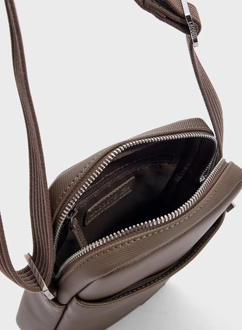 LACOSTE Logo Zip Over Crossbody