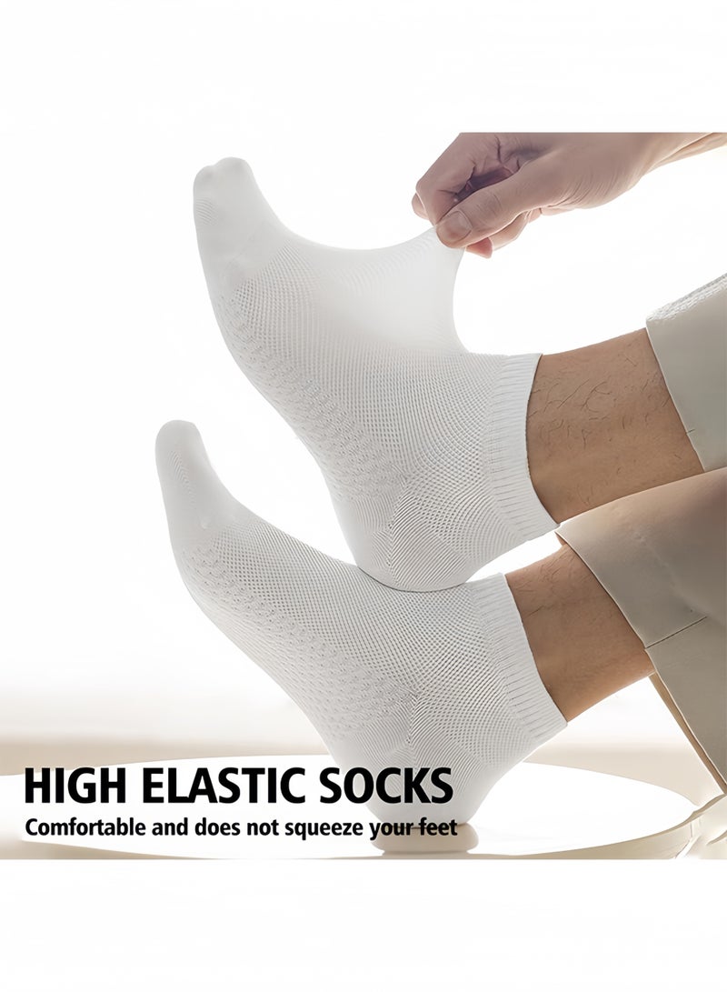 BELANO Men’s Running Ankle Socks, 10 Pairs, Low-Cut Athletic Socks, Mesh Breathable, Moisture-Wicking, Lightweight, Odor-Control, EU 38-46 - Image 2