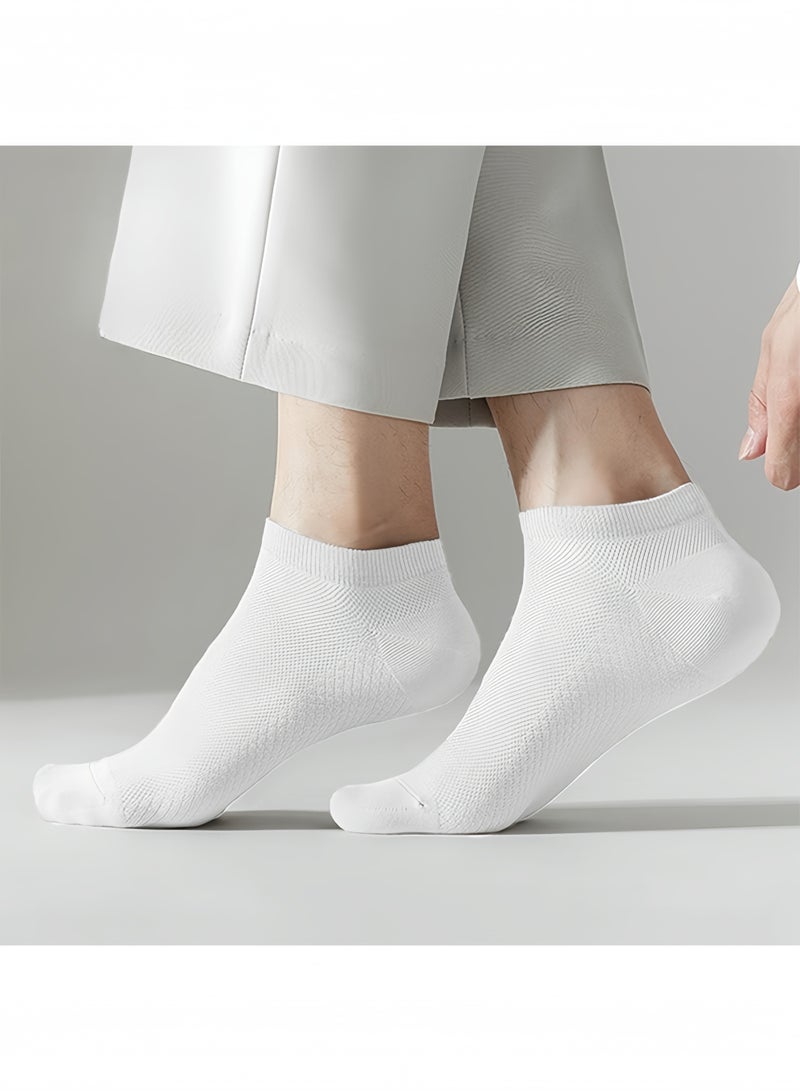 BELANO Men’s Running Ankle Socks, 10 Pairs, Low-Cut Athletic Socks, Mesh Breathable, Moisture-Wicking, Lightweight, Odor-Control, EU 38-46 - Image 3