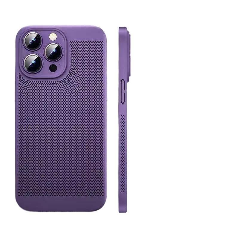 غطاء واقي بPC لـ iPhone 15 / 15 Plus / 15 Pro / 15 Pro Max مع مقاوم للصدمات وحماية من السقوط مع مقاوم للصدمات مع ملمس غير لامع مع تبديد الحرارة باللون أحمر باللون الأحمر - Image 4