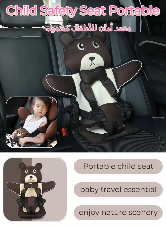 Child Safety Seat, Portable Child Car Safety Chair Safety Seat, Foldable Car Seat, Adjustable Child Seat Cushion, Simple Car Seat, Booster Seat, Childproof Travel Accessories, For Driving Outdoor Traveling  - Image 1