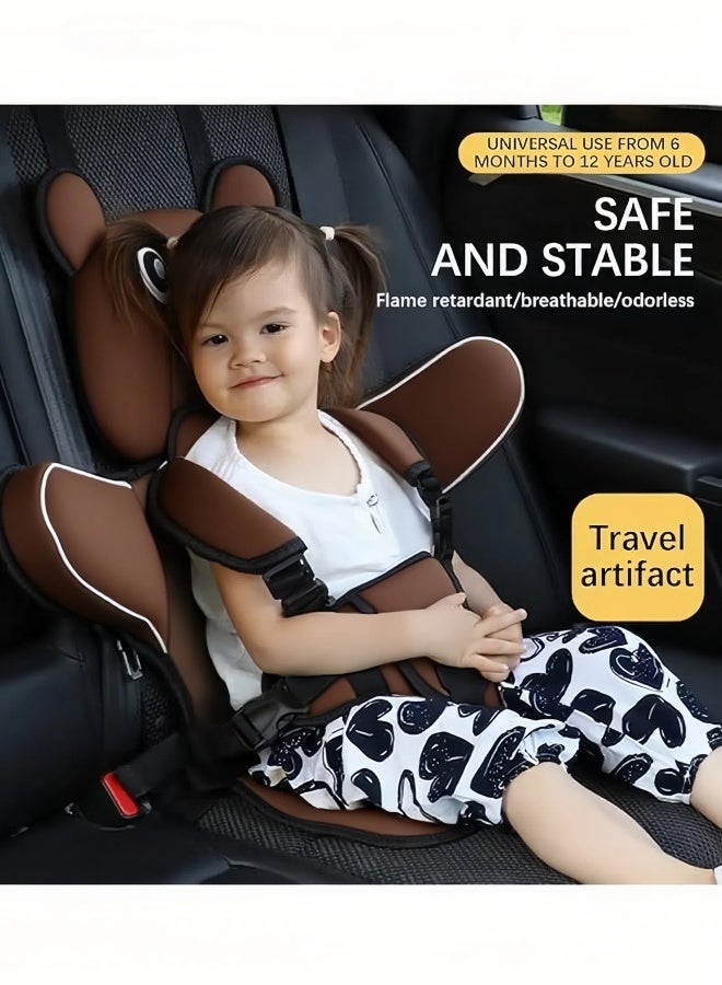 Child Safety Seat, Portable Child Car Safety Chair Safety Seat, Foldable Car Seat, Adjustable Child Seat Cushion, Simple Car Seat, Booster Seat, Childproof Travel Accessories, For Driving Outdoor Traveling  - Image 4