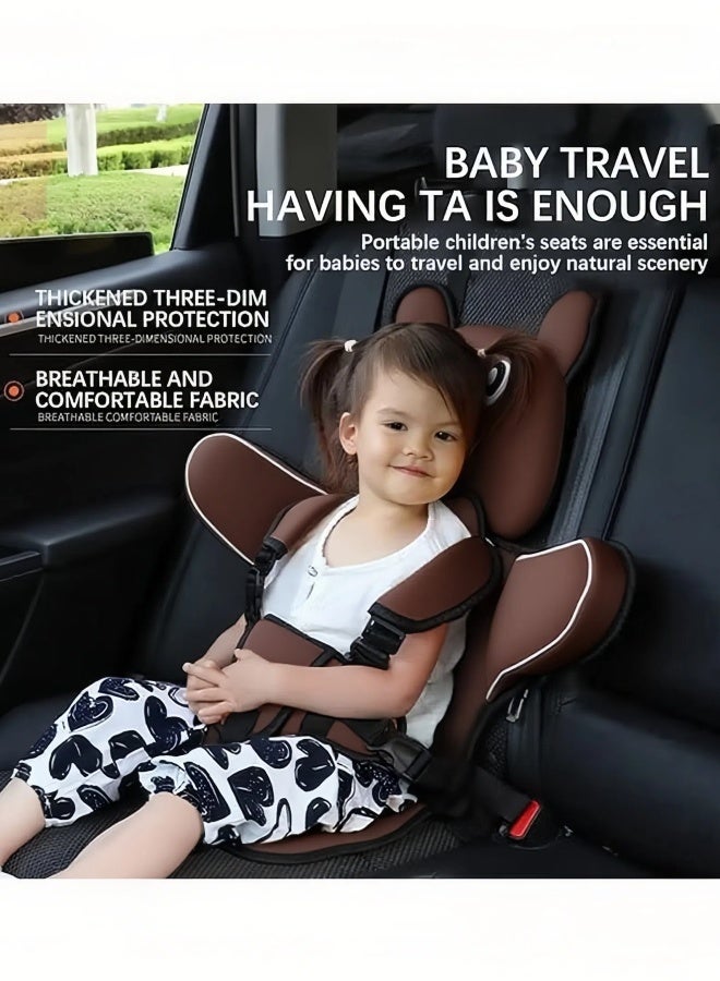 Child Safety Seat, Portable Child Car Safety Chair Safety Seat, Foldable Car Seat, Adjustable Child Seat Cushion, Simple Car Seat, Booster Seat, Childproof Travel Accessories, For Driving Outdoor Traveling  - Image 5