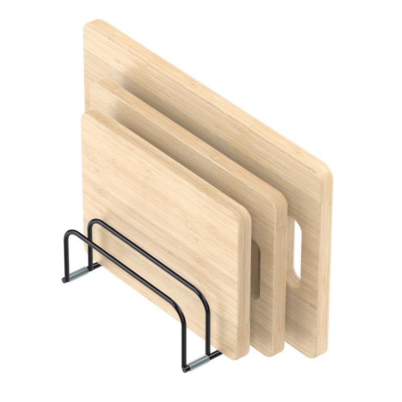 KORRTFID Cutting Board Storage Rack, Compact Cutting Board Organizer, Chopping Board Storage Stand Rack, Bakeware & Cookie Pan Sheets Organizer (1.0 Inch Width Slots) - Image 1