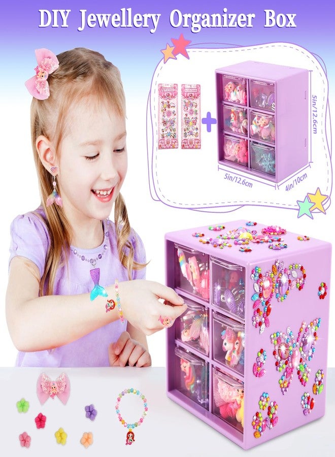 Drabac Toddler Girl Toys for Ages 5-7 Littler Girls Jewelry Set,51Pcs Kids Toy for Girls Age 8-10 Clip on Earrings,Princess Toys Adjustable Ring,Girl Toy Age 3 4 5 6-8 Year Old Birthday Christmas Gifts - Image 4