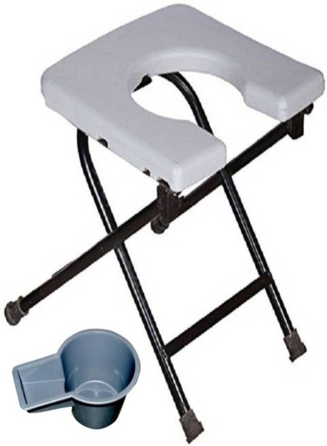 Physiqo Surgical™ Commode Stool With Pot Colour White - Image 1