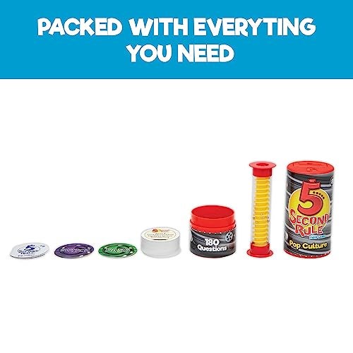 5 Second Rule Game Pop Culture Edition (Mini Tube) - Simple Questions Card Game for Family Fun, Party, Kids, Travel, Game Night & Sleepovers - Think Fast and Shout Out Answers - for Ages 8+ - Image 5