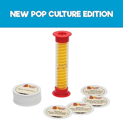 5 Second Rule Game Pop Culture Edition (Mini Tube) - Simple Questions Card Game for Family Fun, Party, Kids, Travel, Game Night & Sleepovers - Think Fast and Shout Out Answers - for Ages 8+ - Image 2