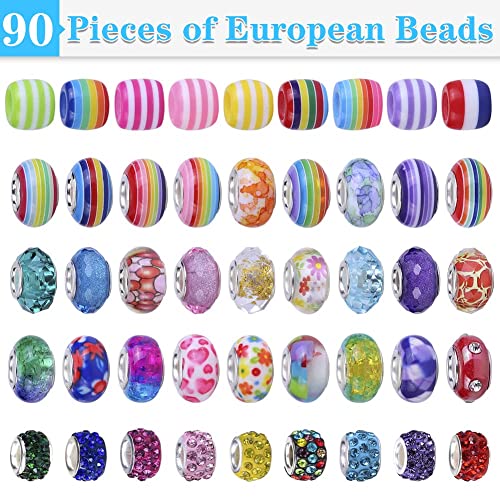 AIPRIDY 150 Pieces Charm Bracelet Making Kit,Unicorn Mermaid Crafts Gifts Set Can Inspires Imagination and Creativity,Jewelry Making Kit Perfect Gifts for Girls 5-12 Years Old (150 Pieces) - Image 2