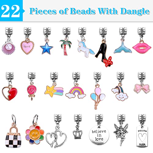 AIPRIDY 150 Pieces Charm Bracelet Making Kit,Unicorn Mermaid Crafts Gifts Set Can Inspires Imagination and Creativity,Jewelry Making Kit Perfect Gifts for Girls 5-12 Years Old (150 Pieces) - Image 3