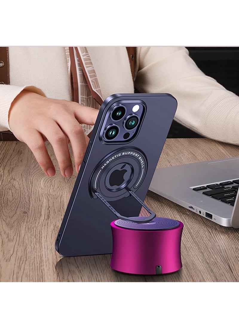 iPhone 15 Pro MagSafe Case Cover Protector Protection With Magnetic Wireless Charging Back Invisible Ring Stand Mobile Phone Holder Kickstand Cell Anti-scratch Anti-drop Shockproof Cover Accessory - Image 4