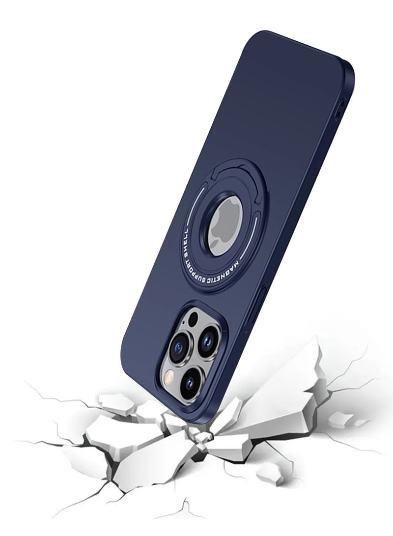 iPhone 15 Pro MagSafe Case Cover Protector Protection With Magnetic Wireless Charging Back Invisible Ring Stand Mobile Phone Holder Kickstand Cell Anti-scratch Anti-drop Shockproof Cover Accessory - Image 2