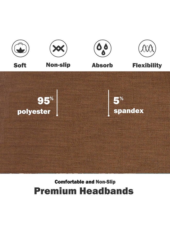 IVARYSS Headbands For Women, Non-Slip, Premium Stretchy Head Bands Hair Accessories,Wear For Yoga, Fashion, Working Out, Travel Or Running, 6 Pack, Neutral - Image 3
