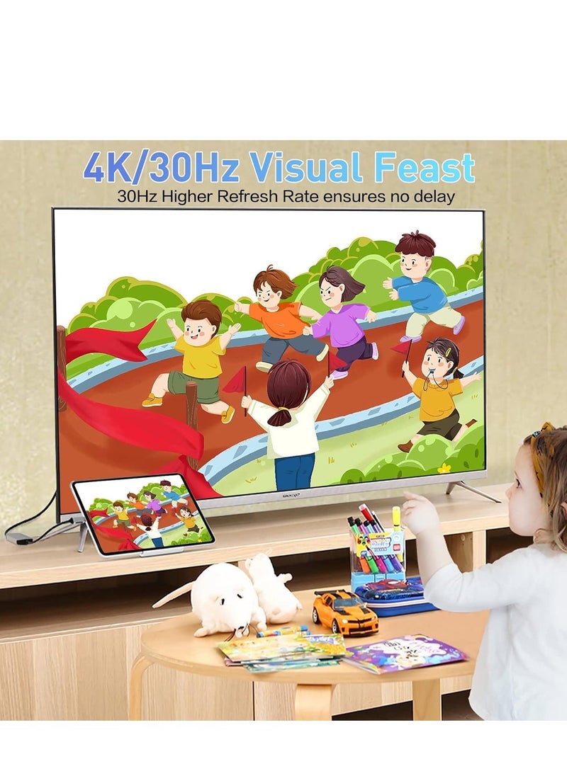 JAJEEK 6-in-1 USB C Hub with USB 3.0, 4K HDMI, USB C PD, SD/TF Card Reader – Compact Docking Station for MacBook Pro, MacBook Air & Type-C Laptops – Fast Charging, High-Resolution Display, Seamless Data Transfer - Image 4