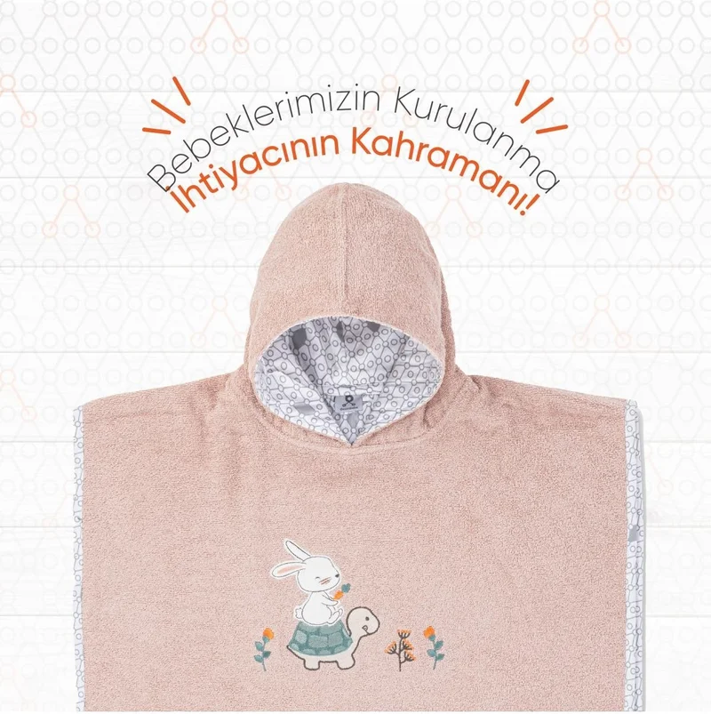 Gezenbebe Hero Hero Hooded Towel Baby Kids Poncho Bunny