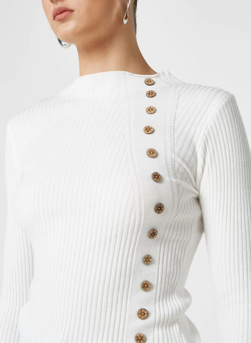 ELLA Button Front  Sweater
