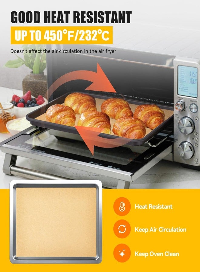 MMH 154PCs Paper Liners Compatible with Breville BOV900BSS Smart Convection Oven Air Fryer Pro Accessories, 100PCs Unbleached Parchment Paper, 50PCs Disposale Liners with Holes, 4PCs Reusable Baking Mats - Image 2