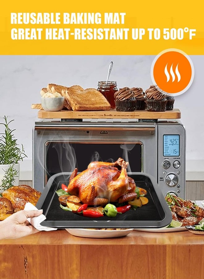 MMH 154PCs Paper Liners Compatible with Breville BOV900BSS Smart Convection Oven Air Fryer Pro Accessories, 100PCs Unbleached Parchment Paper, 50PCs Disposale Liners with Holes, 4PCs Reusable Baking Mats - Image 5