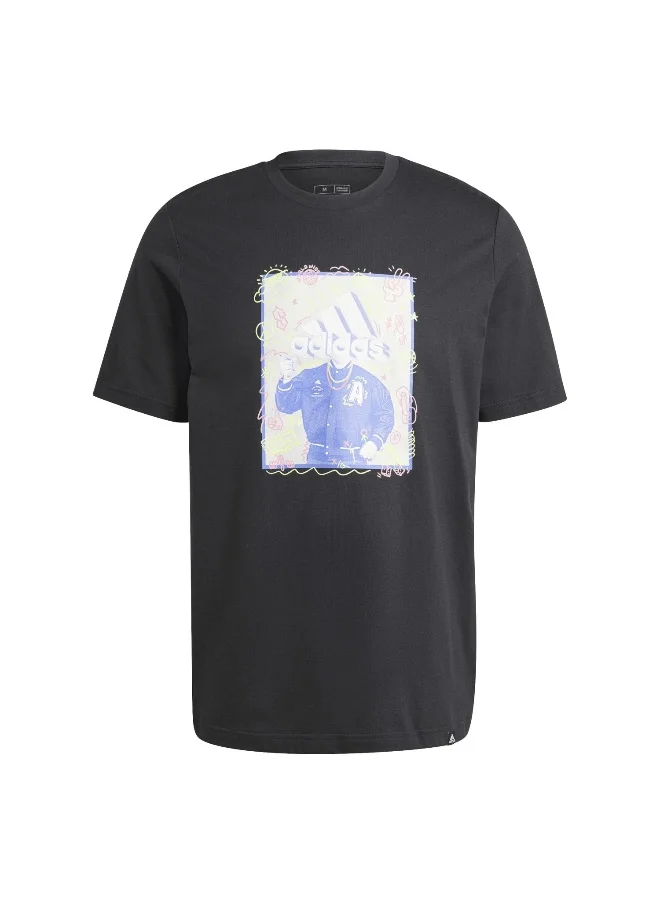 Adidas adidas M Doodle T Black Training T-Shirts XS