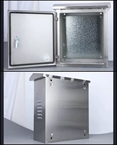 Yeaborn 304 Stainless Steel Electrical Box 16'' x 12'' x 8'' Outdoor Electrical Enclosure Box 16" H x 12" W x 8" D with Mounting Plate Weatherproof Anti-Rust and Anti-Corrosion - Image 5