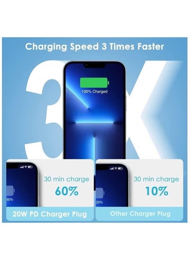 X spring IPhone Charger Fast Charging|20W USB-C Travel Power Adapter Compatible for iPhone 16/15/14/14 Pro/14 Pro Max/14 Plus/13/12/SE2020/11/XR/XS Max/X/iPad,Samsung Galaxy And all Type C Phones - Image 3