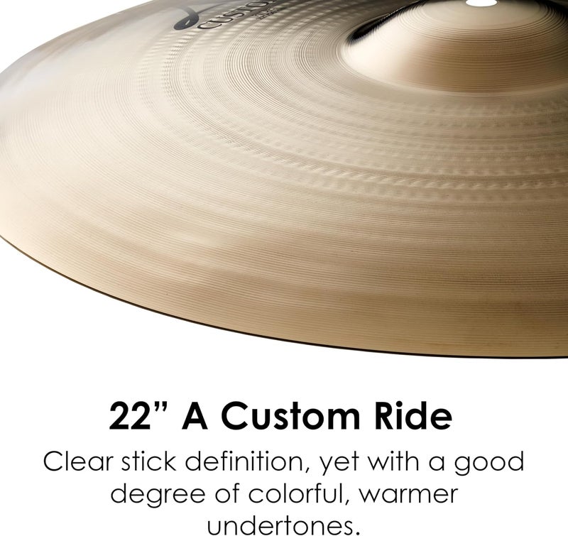 Zildjian A Custom Series 22" Ride Cymbal - Image 3