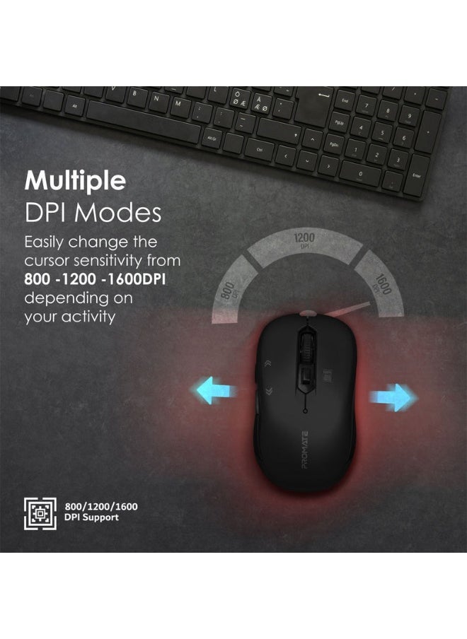 Promats Promate Slider Optical Tracking Wireless Ergonomic Mouse  - Image 4