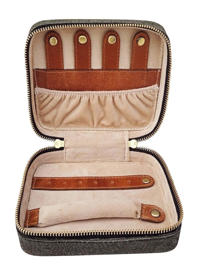 CHALLENGER Women's Western Butterfly Floral Tooled Jewelry Travel Case Box 18RSJ04 - Image 2